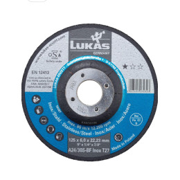 Шліфувальний круг LUKAS 125×6.0×22.23 мм по сталі