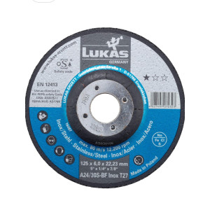 Шліфувальний круг LUKAS 125×6.0×22.23 мм по сталі