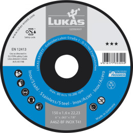 Відрізний диск LUKAS 150×1.6×22.23 мм по сталі