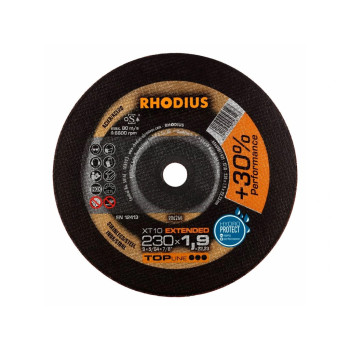 Відрізний диск Rhodius XT10 EXTENDED 230×1.9×22.23 мм по сталі та нержавійці