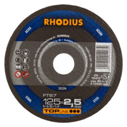 Диск відрізний по металу RHODIUS FT67 TOPline 125×2,5×22,23 мм
